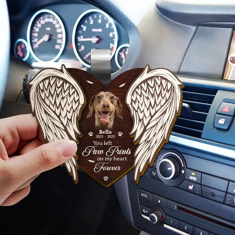 Pet Lovers,Dog Lovers,Cat Lovers,Memorial - Custom Photo If Love Could Have Saved You, You Would Have Lived Forever - Personalized Custom Shaped Car Visor Clip
