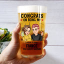 Félicitations pour être mon mari ! - Verre à bière personnalisé
