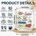 Gift For Yourself, Gift For Women - Girl's Affirmations Daily Reminder - Personalized Glass Mug
