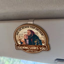 Gift For Husband, Gift For Boyfriend - Custom Photo Drive Safe Because Your Wife Loves You - Personalized Custom Shaped Car Visor Clip