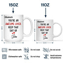 Gift For Couples, Gift For Wife, Gift For Girlfriend - Text Pattern You Are An Awesome Wife - Personalized Mug