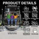 Gift For Bestie, Gift For Sisters - Wine Because Punching People Is Illegal - Personalized Stemless Wine Glass
