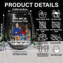 Gift For Couples, Gift For Wife, Gift For Girlfriend - You Are An Awesome Wife - Personalized Stemless Wine Glass