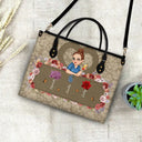 Gift For Grandma, Gift For Mother - Important Nana Mom Stuff - Personalized Leather Bag