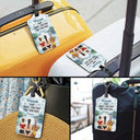 Gift For Bestie,Gift For Sisters,Happy,Travel - A True Friendship Is A Journey Without An End - Personalized Luggage Tag