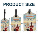 Gift For Bestie,Gift For Sisters,Happy,Travel - A True Friendship Is A Journey Without An End - Personalized Luggage Tag