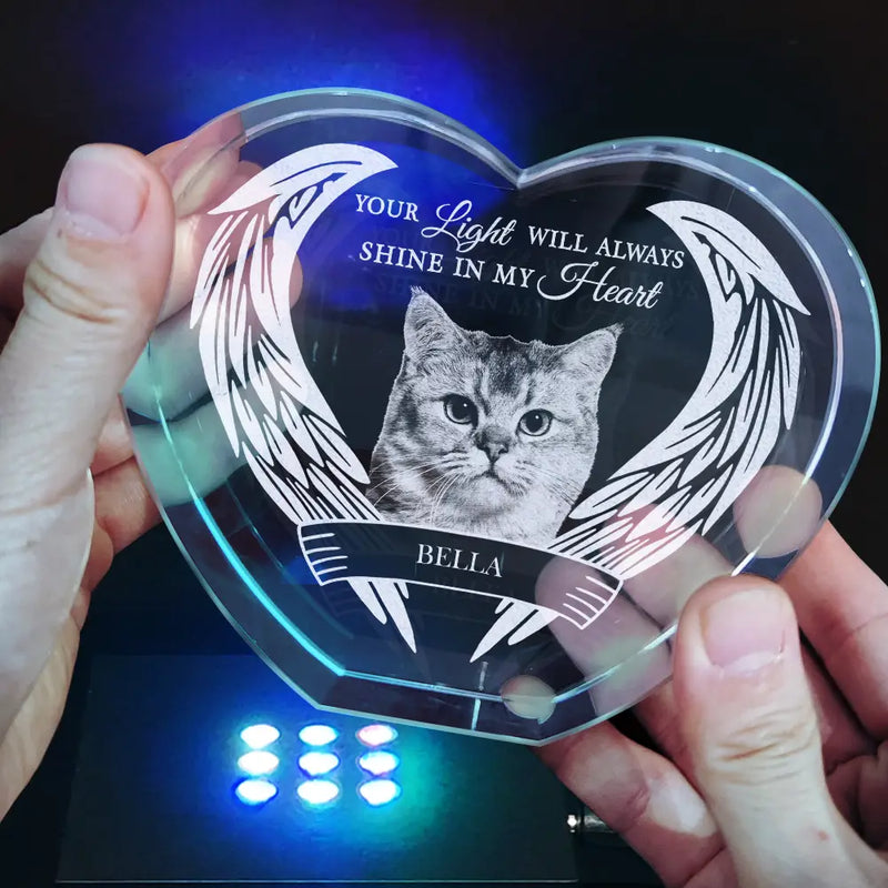 Memorial,Custom Photo,Sad - Custom Photo Memorial Gift for Loved Ones - Personalized Crystal Heart