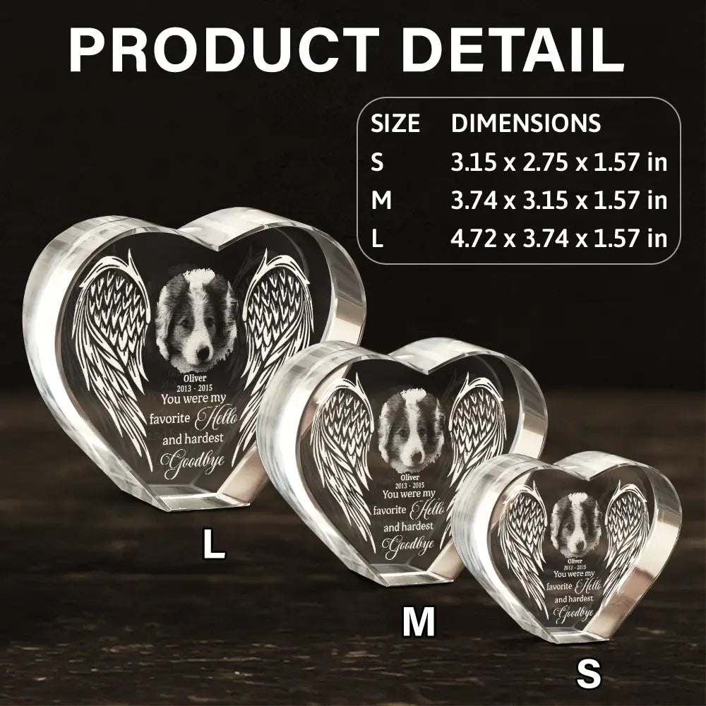 Memorial,Custom Photo,Sad,Pet Lovers - Custom Photo If Love Could Have Saved You - Personalized Crystal Heart