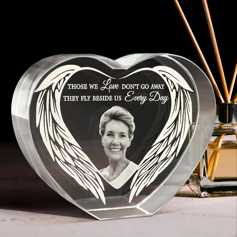 Memorial,Custom Photo,Sad,Parents,Gift For Grandparents - Custom Photo I'm Always With You - Personalized Crystal Heart