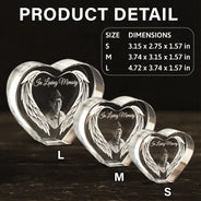 Memorial,Custom Photo,Sad,Parents,Gift For Grandparents - Custom Photo I'm Always With You - Personalized Crystal Heart