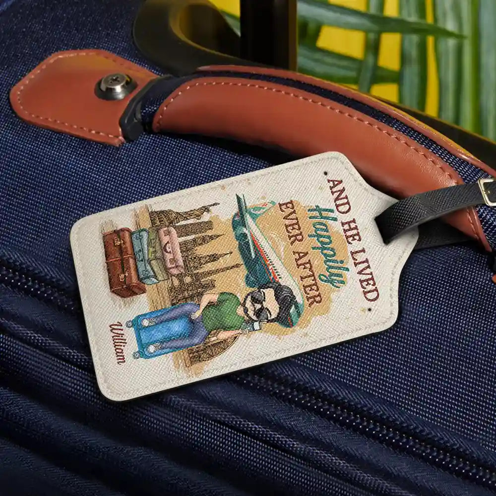 Gift For Women, Travel, Gift For Men, Gift For Yourself - Just A Girl Boy Who Loves Traveling Vintage Style - Personalized Luggage Tag