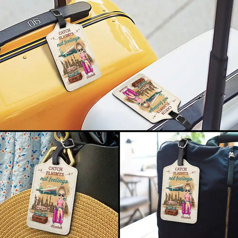 Gift For Women, Travel, Gift For Men, Gift For Yourself - Just A Girl Boy Who Loves Traveling Vintage Style - Personalized Luggage Tag