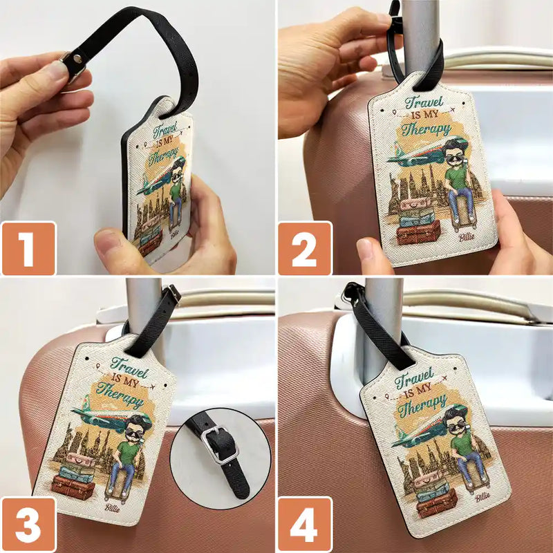 Gift For Women, Travel, Gift For Men, Gift For Yourself - Just A Girl Boy Who Loves Traveling Vintage Style - Personalized Luggage Tag