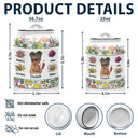 Gift For Mother,Gift For Grandma,Happy - Made With Love Grandkids Eat Free - Personalized Cookie Jar