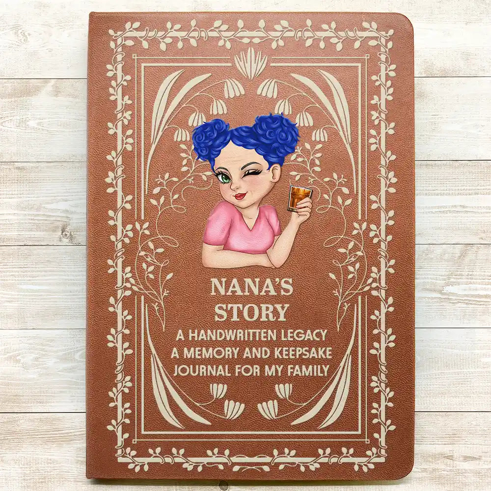 Gift For Mother,Gift For Grandma,Family - A Memory And Keepsake Journal For My Family - Personalized Leather Journal
