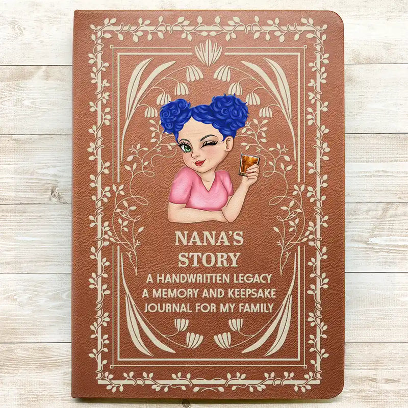 Gift For Mother,Gift For Grandma,Family - A Memory And Keepsake Journal For My Family - Personalized Leather Journal
