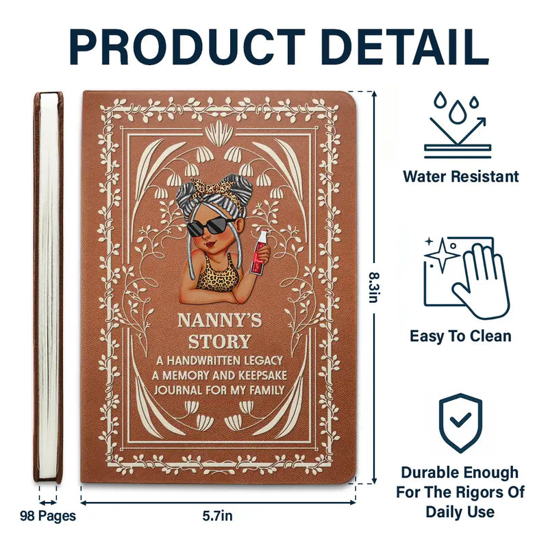 Gift For Mother,Gift For Grandma,Family - A Memory And Keepsake Journal For My Family - Personalized Leather Journal
