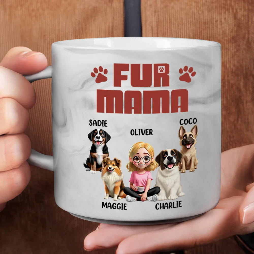 Gift For Women, Gift For Yourself, Dog Lovers, Dog Mom, Pet Lovers, Gift For Wife, Pet Mom, Gift For Mother, Happy - A Bond That Can't Be Broken Dog Mom Dog Dad - Personalized Marble Mug