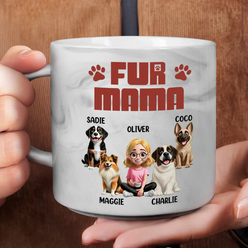 Gift For Women, Gift For Yourself, Dog Lovers, Dog Mom, Pet Lovers, Gift For Wife, Pet Mom, Gift For Mother, Happy - A Bond That Can't Be Broken Dog Mom Dog Dad - Personalized Marble Mug