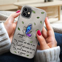 Memorial, Sad, Family - Memorial My Mind Still Talks To You - Metal Effect Printed, Personalized Clear Phone Case