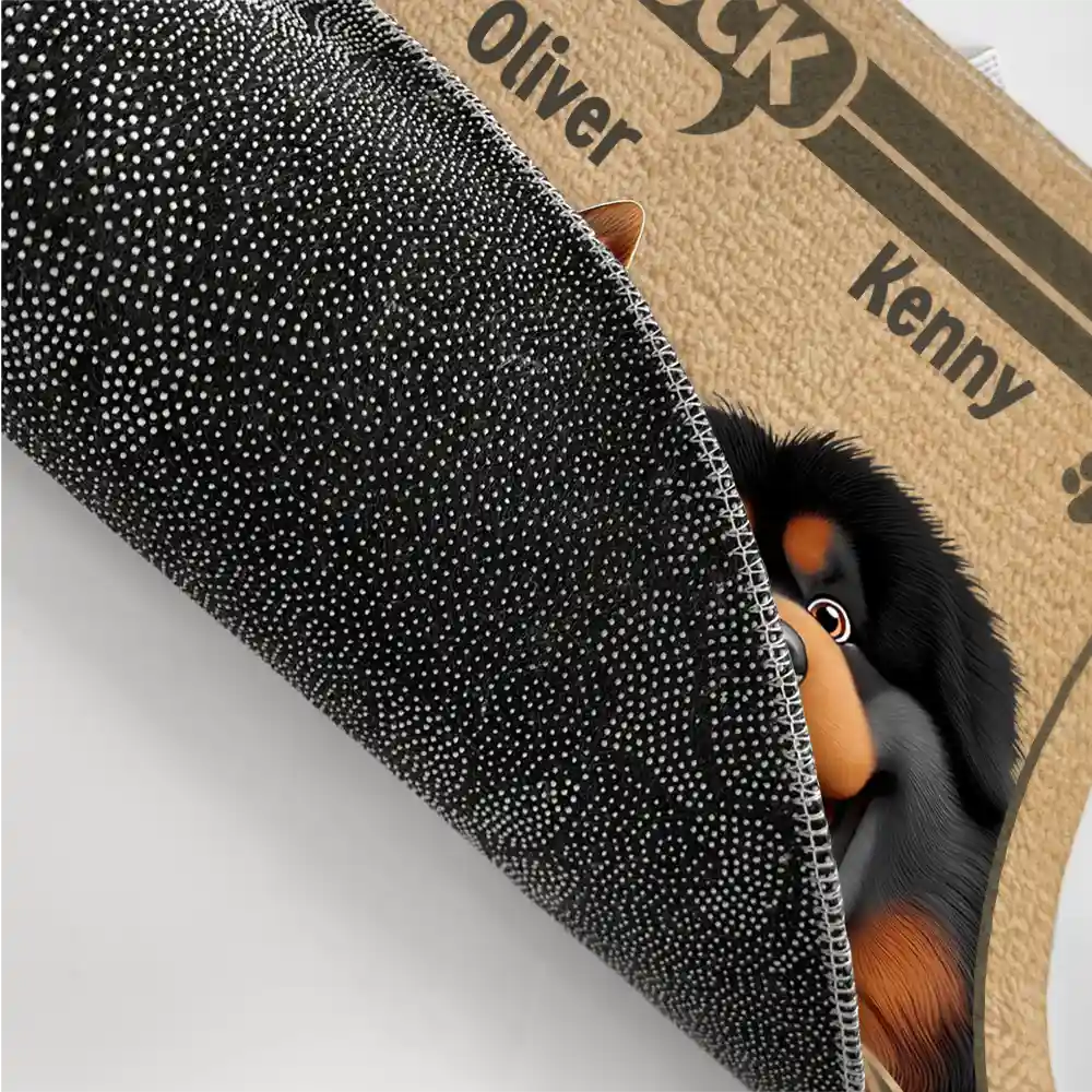 Dog Lovers, Funny - No Need To Knock We Know You're Here 3D Dog - Personalized Doormat