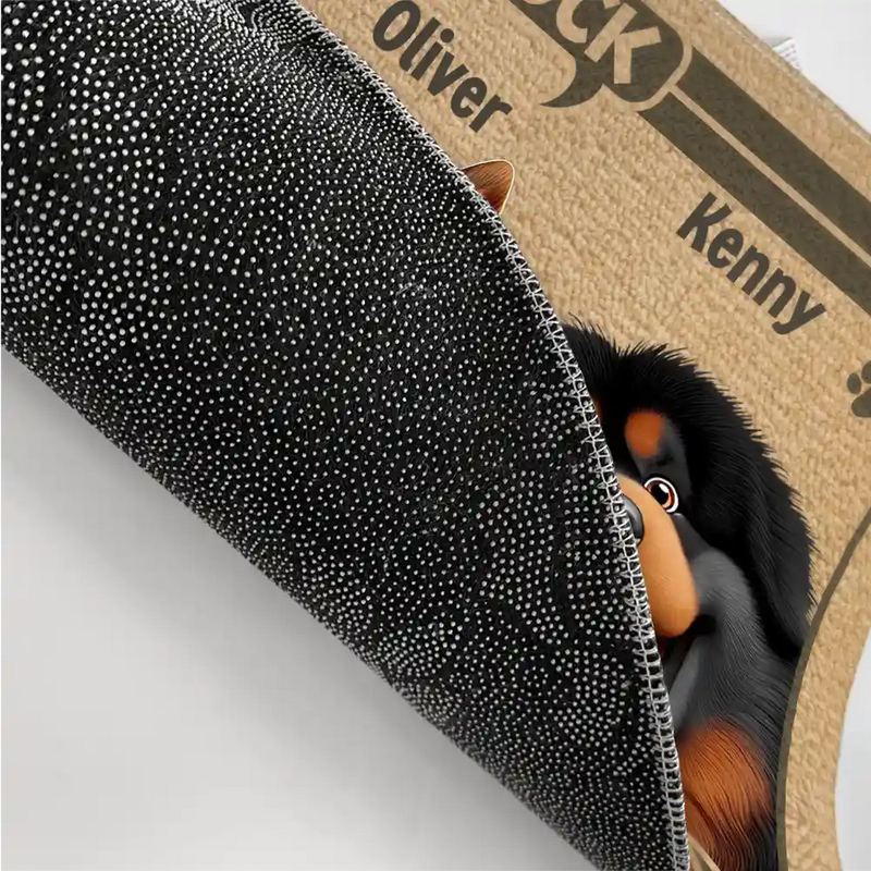 Dog Lovers, Funny - No Need To Knock We Know You're Here 3D Dog - Personalized Doormat