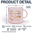 Gift For Mother, Gift For Daughter, Mom - Daughters (Adult), Love, Mom - Daughters (Young) - The Love Between Mother & Daughter Is Forever - Personalized Marble Mug