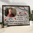 Memorial,Family,Sad,Parents,Gift For Grandparents,Gift For Sibling - Custom Photo Memorial My Mind Still Talks To You - Personalized Poster
