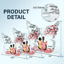 Gift For Mother,Mom,Children - Mother And Children Forever Linked Together - Personalized Butterfly Shaped Acrylic Plaque