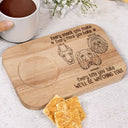 Dog Lovers,Dog Mom,Dog Dad,Pet Lovers,Pet Mom,Pet Dad - Every Bite You Take We Will Be Watching You - Personalized Serving Board With Cup Holder