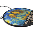 Gift For Couples,Gift For Husband,Gift For Wife,Gift For Boyfriend,Gift For Girlfriend - Custom Photo You And Me We Got This Under Starry Night - Personalized Stained Glass Window Hanging Suncatcher