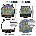 Gift For Couples,Gift For Husband,Gift For Wife,Gift For Boyfriend,Gift For Girlfriend - Custom Photo You And Me We Got This Under Starry Night - Personalized Window Hanging Suncatcher Ornament