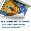 Gift For Bestie,Gift For Sisters,Happy,Custom Photo - Custom Photo A True Friendship Is A Journey Without An End Starry Night - Personalized Poster