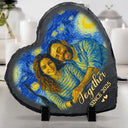 Gift For Couples,Gift For Husband,Gift For Wife,Gift For Boyfriend,Gift For Girlfriend - Custom Photo You & Me We Got This Under Starry Night - Personalized Heart Memorial Garden Stone