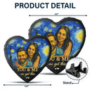 Gift For Couples,Gift For Husband,Gift For Wife,Gift For Boyfriend,Gift For Girlfriend - Custom Photo You & Me We Got This Under Starry Night - Personalized Heart Memorial Garden Stone