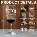 Gift For Yourself,Gift For Women,Gift For Men,Funny,Custom Photo - Custom Photo Funny Prescription Drink One Measure Daily - Personalized Wine Glass