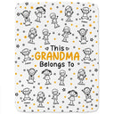 Gift For Grandparents,Gift For Grandpa,Gift For Grandma,Gift For Mother,Gift For Father,Happy,Christmas - This Grandpa Grandma Belongs To Kids Pet - Personalized Fleece Blanket, Sherpa Blanket