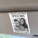 Old Couples,Gift For Husband,Gift For Wife,Gift For Couples,Gift For Boyfriend,Gift For Girlfriend,Love - Custom Photo Vintage Annoying Each Other Since - Personalized Custom Shaped Acrylic Car Visor Clip