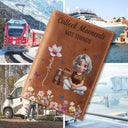 Gift For Yourself,Gift For Women,Gift For Men,Happy,Travel - Just A Girl Who Loves Traveling Birth Flower - Personalized Leather Passport Holder
