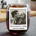 Old Couples,Gift For Husband,Gift For Wife,Gift For Boyfriend,Gift For Girlfriend,Happy - Custom Photo I'm Yours No Returns Or Refunds - Personalized Stemless Wine Glass