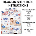 Gift For Father,Gift For Grandpa,Funny,Custom Photo - Custom Photo Star & Stripes 250 Years Anniversary Funny Man Woman - Personalized Hawaiian Shirt