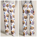 Pet Lovers,Pet Mom,Pet Dad,Dog Lovers,Dog Mom,Dog Dad,Cat Lovers,Cat Mom,Cat Dad,Happy,Photo,Icon - Custom Photo US Flag Best Pet Mom Dad Ever - Personalized Pajama Pants