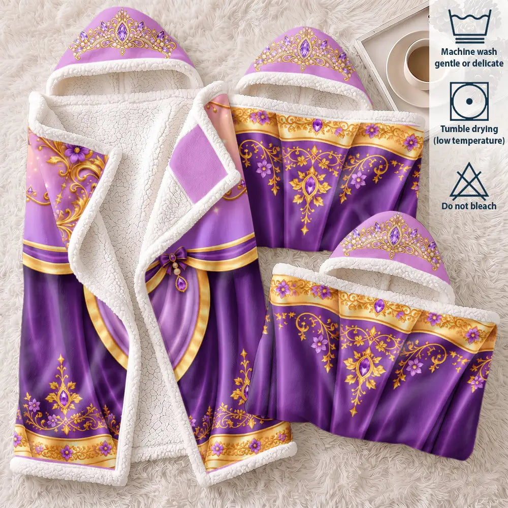 Adorable,Christmas,Gift For Women,Gift For Yourself,Gifts For Her,Icon - Gift For Her Daughter Friends - Personalized Princess Gown Wearable Hooded Blanket