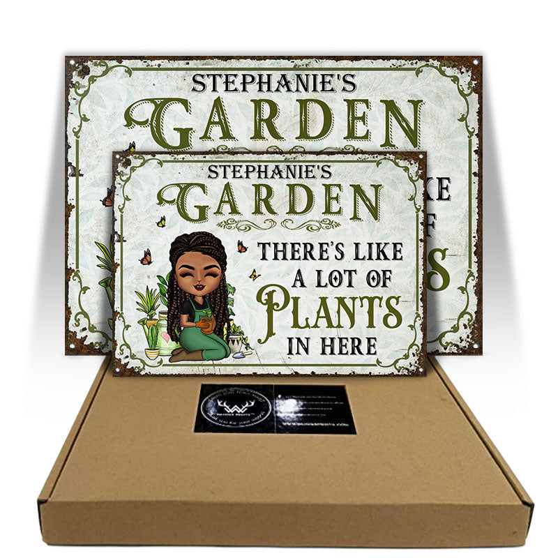Lot Of Plants In Here Gardening - Personalized Custom Classic Metal Signs