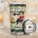 A Woman Who Loves Camping - Camping Gift - Personalized Custom Tumbler