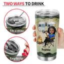 A Woman Who Loves Camping - Camping Gift - Personalized Custom Tumbler