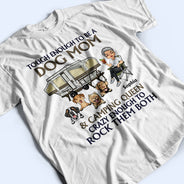 A Girl Her Dog & Her Camper - Camping Gift - Personalized Custom T Shirt