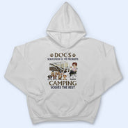A Girl Her Dog & Her Camper - Camping Gift - Personalized Custom T Shirt