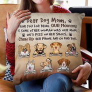 Cher papa chien, merci d'être mon papa - Cadeau pour amoureux des chiens - Oreiller personnalisé