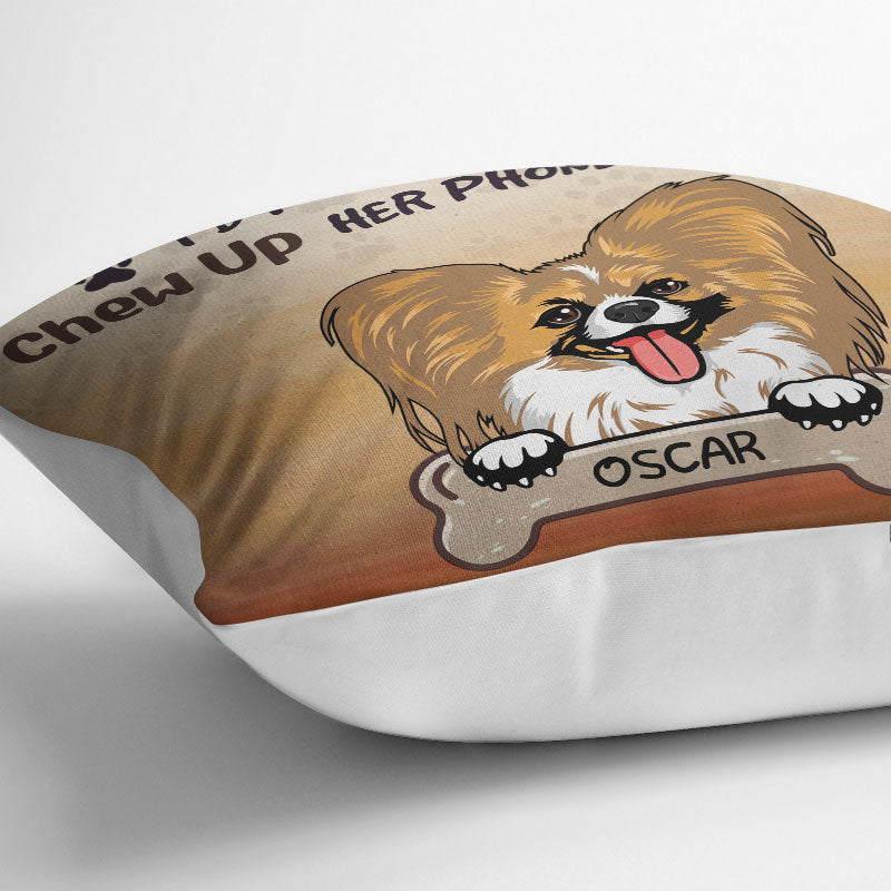 Cher papa chien, merci d'être mon papa - Cadeau pour amoureux des chiens - Oreiller personnalisé